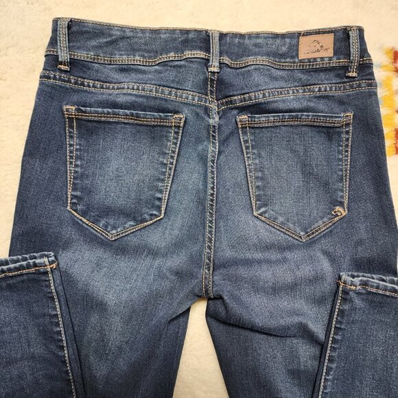 JORDACHE Skinny Jeans 4 (27 x 29) Blue Dark Wash Stretch Mid Rise Rayon - Picture 5 of 9